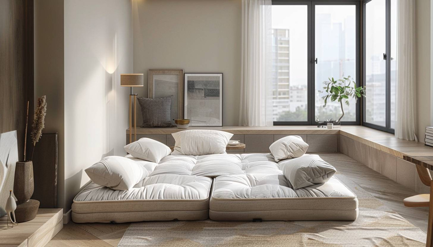 Comment un matelas pliable optimise l'espace dans les petits logements